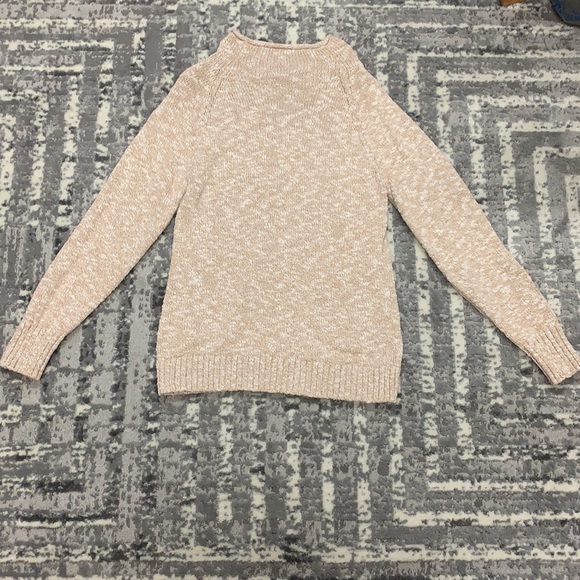 🌟L.L Bean🌟 Cotton Ragg Sweater, Funnelneck Pullover - Picture 4 of 5